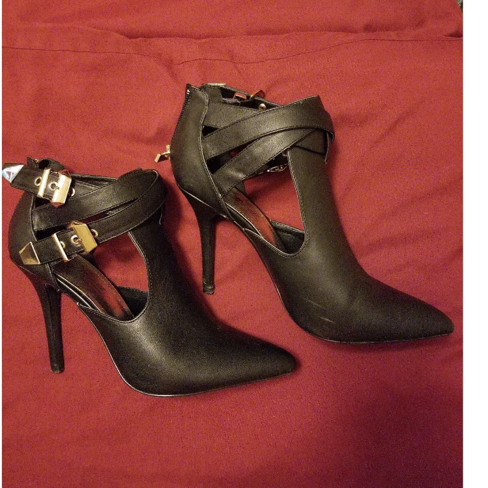 Stiletto booties.